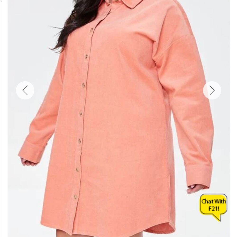 Plus Size Corduroy Shirt Dress Forever 21